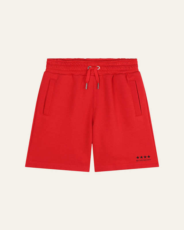 Boy's 4G Drawstring Shorts, Size 8-